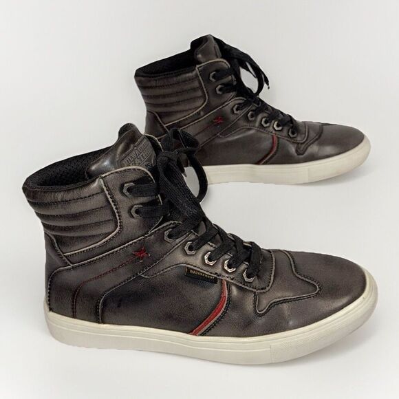 Milwaukee Leather Street Riding Moto Shoe Men 7 Leather Hi Top Sneaker Women 8.5 - Picture 1 of 16